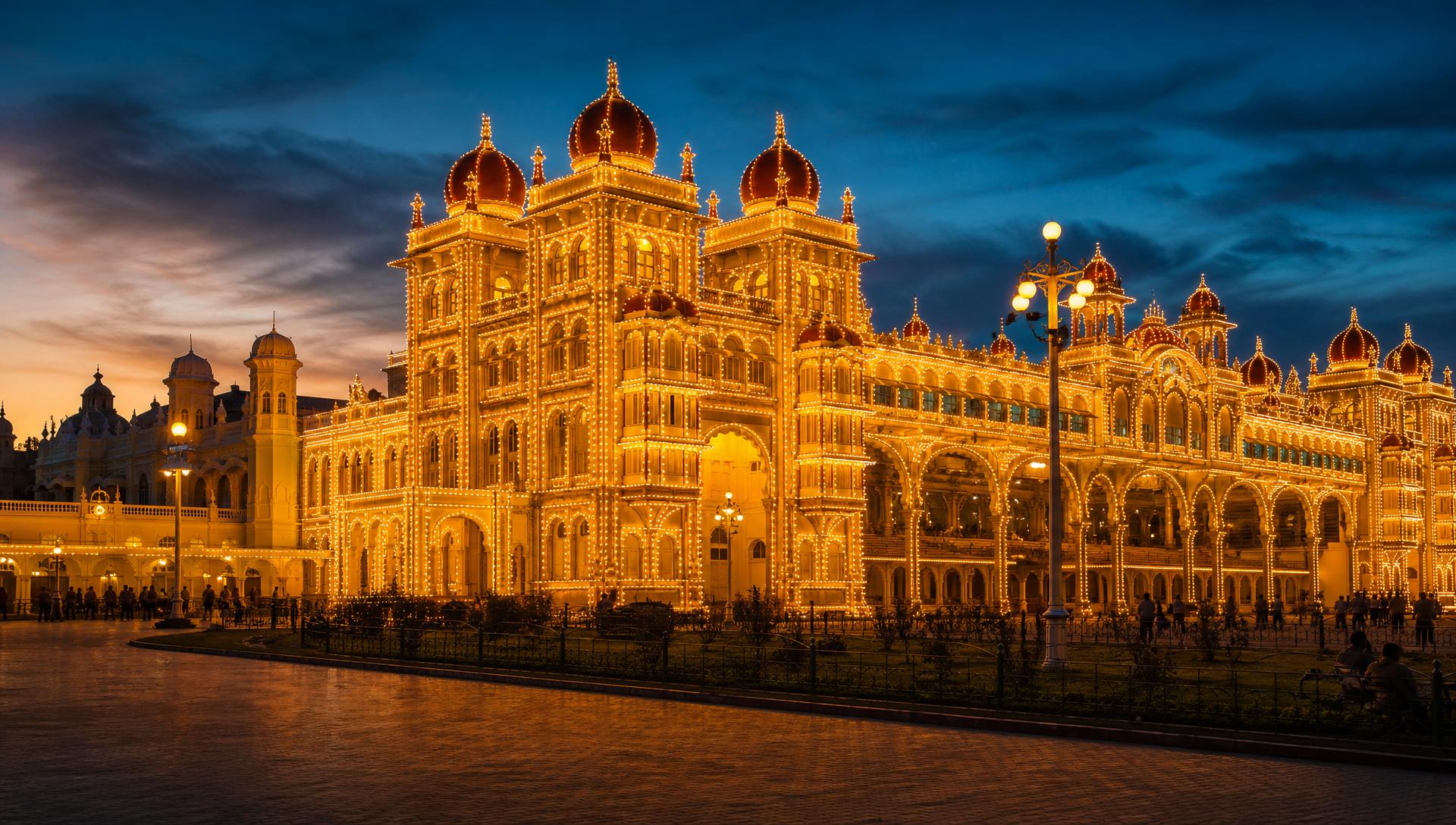 Mysore palace, Nilgiri hills and Coorg coffee plantations